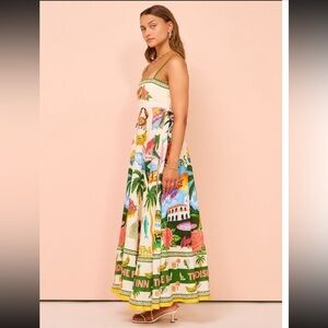Madeira Paradise Inn Print Maxi Dress